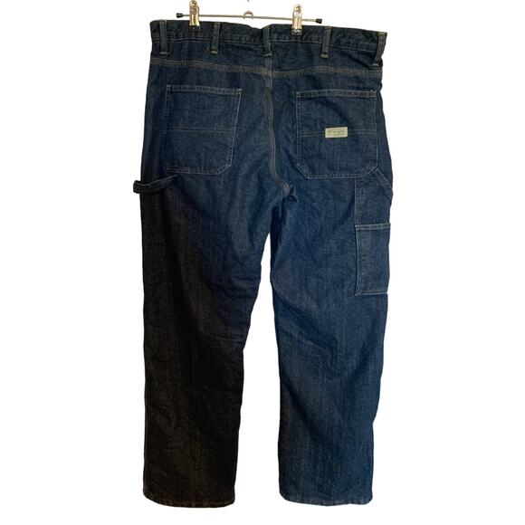 Wrangler Fleece  Lined Carpenter Men's 36x32 Jean Dark Wash Soft - Picture 1 of 6